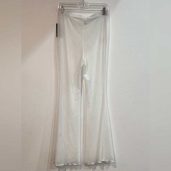 WILD FABLE White Mesh High-waist Swimsuit Cover-Up Pants- Size M - Picture 8 of 9